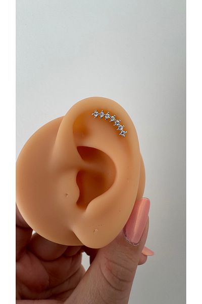 alysa jewelry Surgical Steel Sleek Long Piercing Helix, Conch