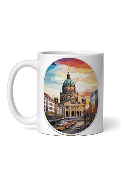 OEM Εξατομικευμένη Λευκή Κούπα, Κέντρο Πόλης Βερολίνου, Inovatix®. 330ml