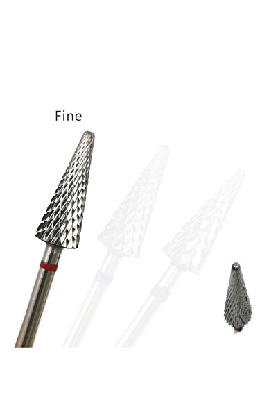 hytoos مثقاب أظافر على شكل مخروط F من الكربيد مقاس 3/32 بوصة لطحن الأظافر باس...