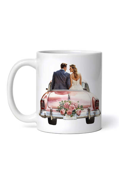 INOVATIX Personalized White Mug, Vintage Wedding Dedicated, Inovatix®. 330ml