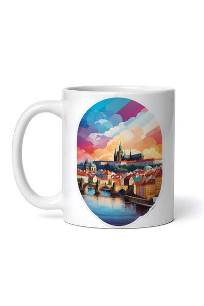 INOVATIX Personalized White Mug, Prague City, Inovatix®. 330ml