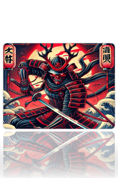 urzuva 40X30 3mm Red Samurai Mousepad – XXL Gaming Oyuncu Mouse Pad