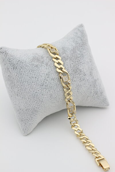 XUPING JEWELRY Stil Incisi/ 14 Ayar Altın Kaplama Milky Way Zirkon Taşlı Bileklik