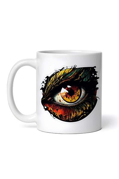 OEM Cană albă personalizată, Karma Dragon Eye, Inovatix®. 330 ml