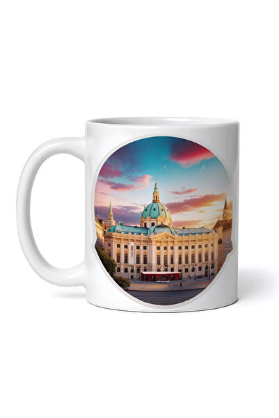 OEM Εξατομικευμένη λευκή κούπα, Πόλη της Βιέννης, INOVATIX®. 330ml