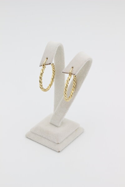 XUPING JEWELRY Stil Incisi/ 14 Ayar Altın Kaplama Burgu Halka Küpe