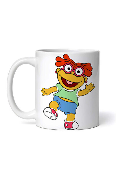 OEM Cană albă personalizată, copil Muppet Sketter jucându-se, INOVATIX®. 330ml