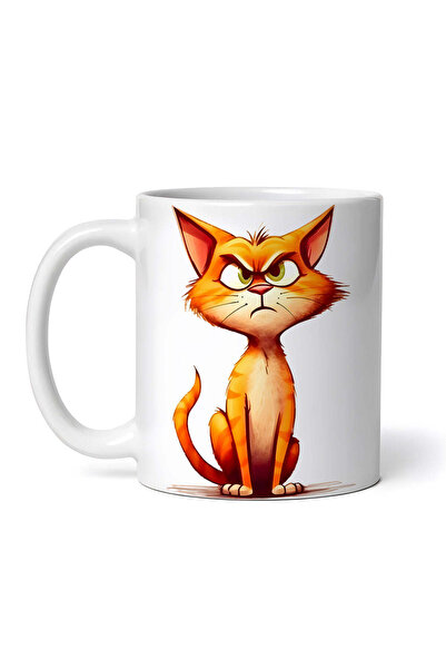 OEM Cană albă personalizată, Shadow Cat, INOVATIX®. 330ml