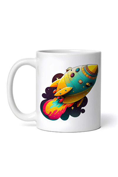 OEM Εξατομικευμένη λευκή κούπα, Διαστημόπλοιο Άρης, INOVATIX®. 330ml