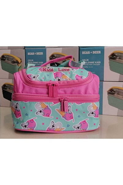 KAUKKO KidsLove Beslenme Çantası THERMO 2 katlı panda