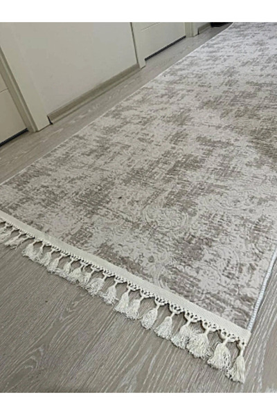 SERİA HALI DİNARSU SARAYLI örgü saçaklı kaymaz taban makinede yıkanır dayanıklı