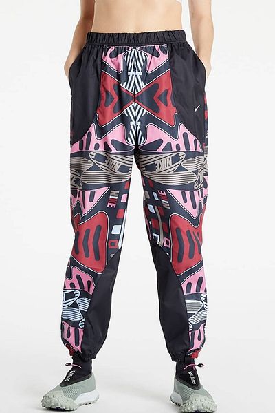 Nike Woven Print&Graphic Oversize High Rise Joggers Women's Woven Oversize Sweatpants Black Pink