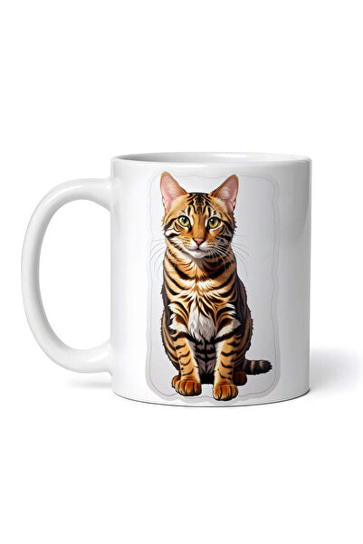 OEM Εξατομικευμένη λευκή κούπα, Toyger Cat, INOVATIX®. 330ml
