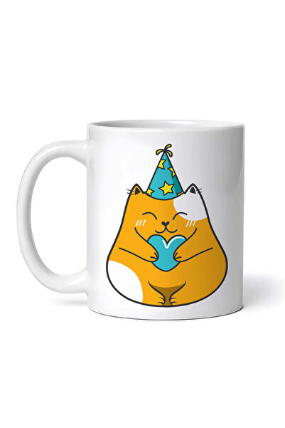 OEM Cană albă personalizată, Pisicuța la petrecere, INOVATIX®. 330ml