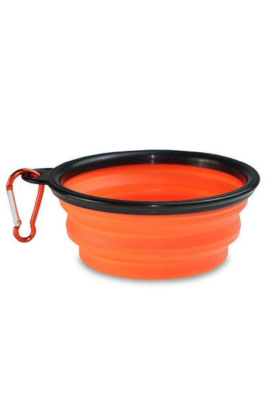 zola Bol portabil pentru animale, pliabil, plastic, 300 ml, portocaliu
