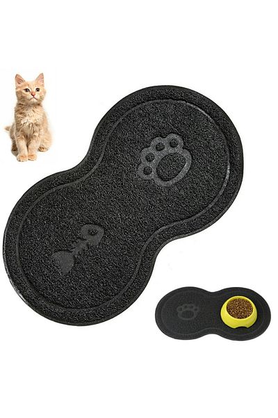 zola Animal feeding mat, non-slip, waterproof, 45x26 cm, black