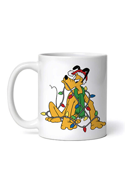 OEM Εξατομικευμένη λευκή κούπα, Πλούτωνας μπερδεμένος στο χριστουγεννιάτικο δ...