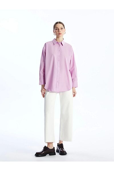 LC Waikiki LCW Modest Liliac Poplin Cămașă Femei Tunica