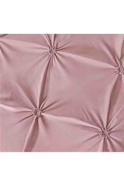 JOJO Double Bed Linen, Cotton with Pleats, 6 Pieces, 230x250cm, Dusty Pink