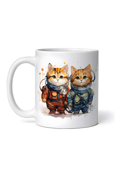 OEM Εξατομικευμένη λευκή κούπα, Tuker Cats, INOVATIX®. 330ml