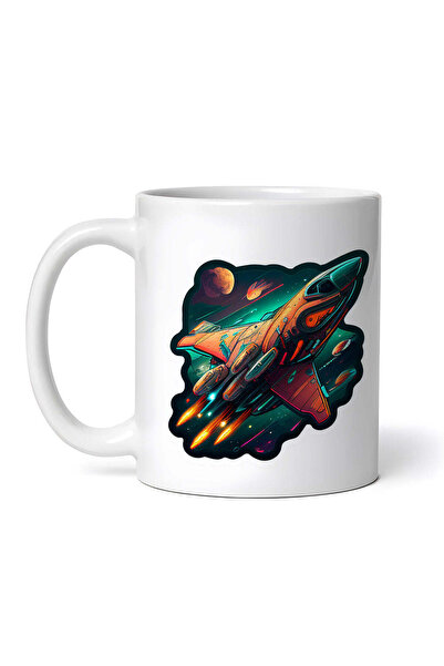 OEM Εξατομικευμένη λευκή κούπα, Διαστημόπλοιο Ilias, INOVATIX®. 330ml