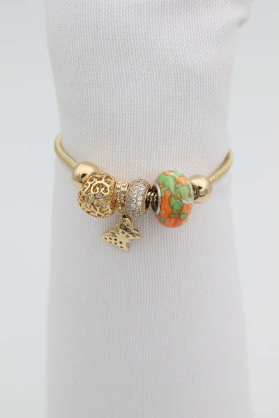 XUPING JEWELRY Stil Incisi/Xupıng Jewelry 14 Ayar Altın Kaplama Pndr Turuncu ...