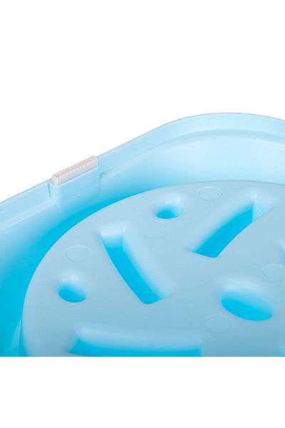 zola Castron de catei, pentru incetinirea hranei, din plastic, albastru, 20x16.5x3.5 cm