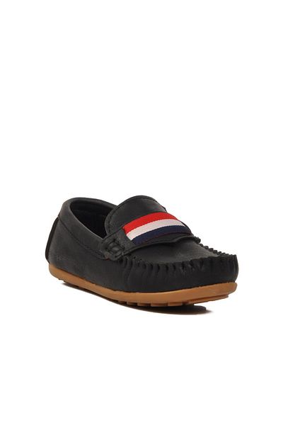WALKWAY Black Boy's Daily Loafer Shoes