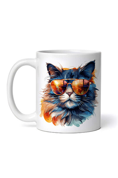 OEM Cană albă personalizată, Pisica Războinică, INOVATIX®. 330ml