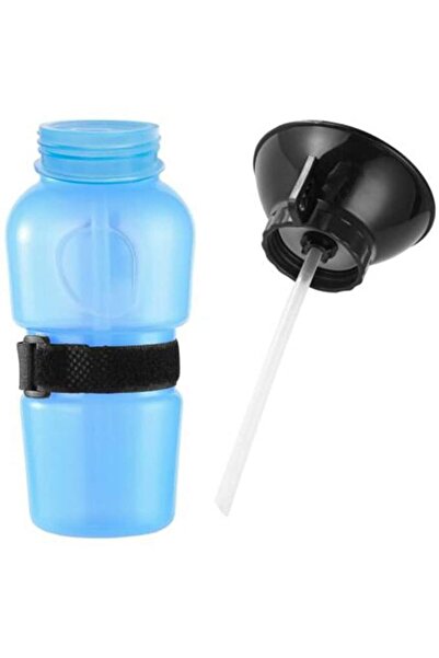 zola Sticla portabila pentru catei, 2in1, stilca si vas pentru apa, albastru/negru, 500 ml