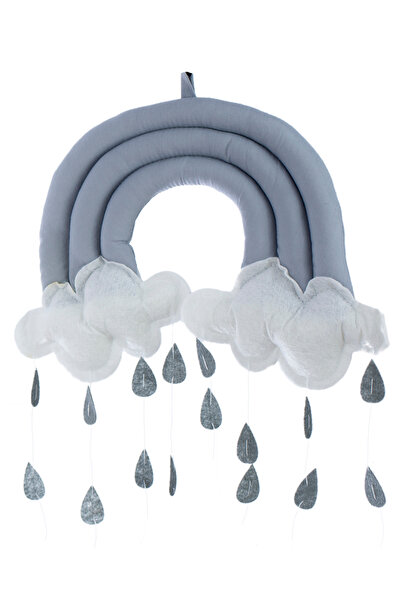zola Decoratiune care atarna pentru camera copiilor, forma de curcubeu, gri