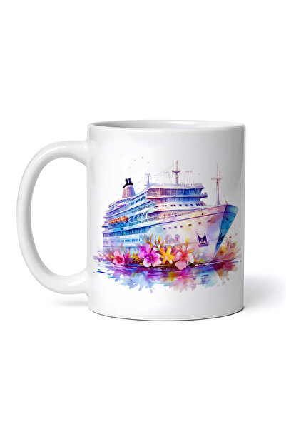 OEM Εξατομικευμένη λευκή κούπα, Olympic Cruise Ship, INOVATIX®. 330ml