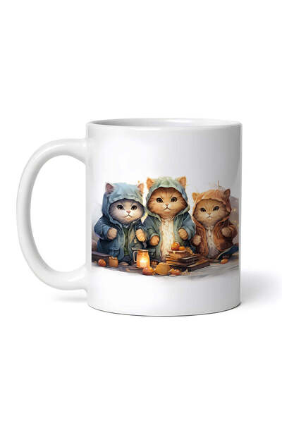 OEM Cană albă personalizată, Pisici Nala, INOVATIX®. 330ml