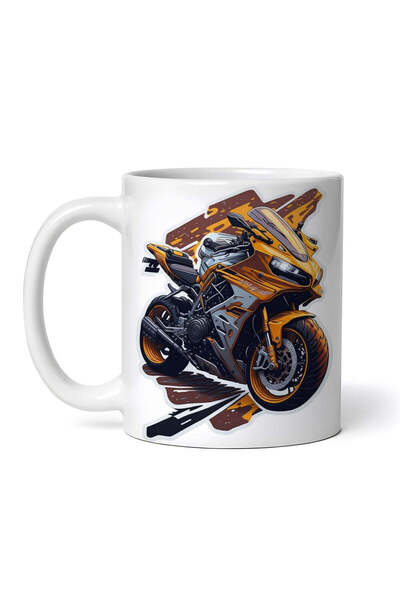 OEM Cană albă personalizată, Speed ​​Motorcycle, INOVATIX®. 330ml