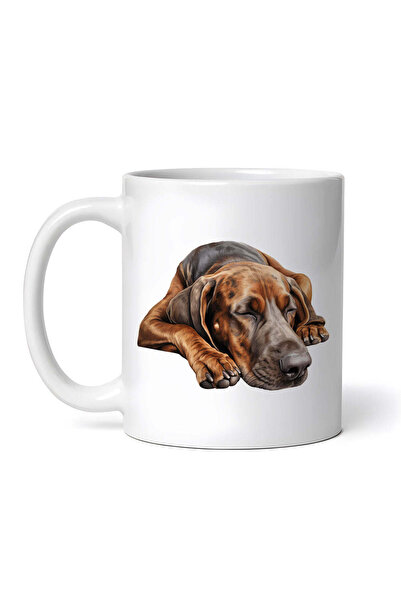 OEM Εξατομικευμένη λευκή κούπα, Plott Hound, INOVATIX®. 330 ml