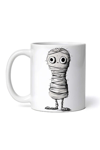 OEM Εξατομικευμένη λευκή κούπα, Μούμια με πόδια, INOVATIX®. 330ml