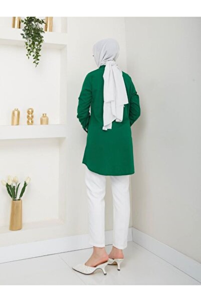 SHİROSA τούνικ χιτζάμπ με λεπτομέρεια από πέτρα