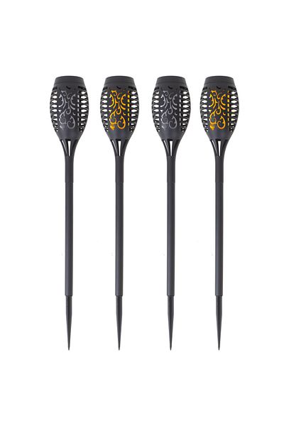 OEM Set 4 lampi solare de gradina tip "Torta" cu 12 LED-uri