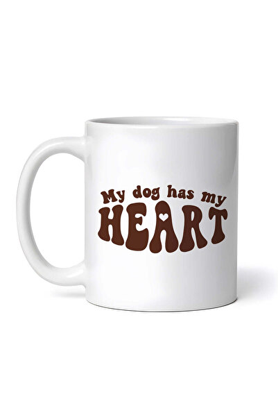 OEM Εξατομικευμένη λευκή κούπα, Ο σκύλος μου έχει την καρδιά μου, INOVATIX®. ...