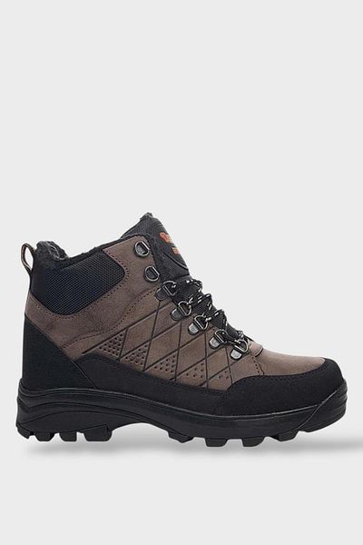 Liger Men's Trekking Outdoor Boots - Fur Inside, Zipper, Brown