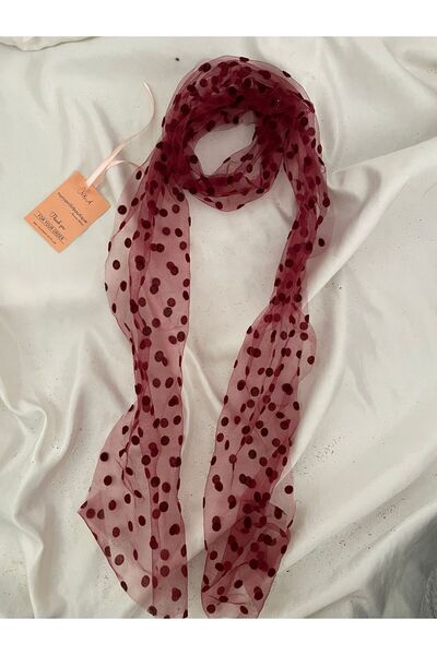 Nurcanilirboutique PUANTİYE detaylı Boyun Fular& Saç bandanası & Çanta Aksesuar
