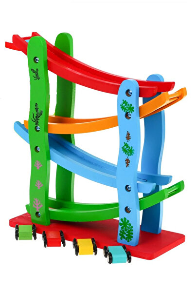 TechnoStation Sağlığa Zararsız Eğlenceli Ahşap Araba Ve Standı Ahşap Araba Yo...