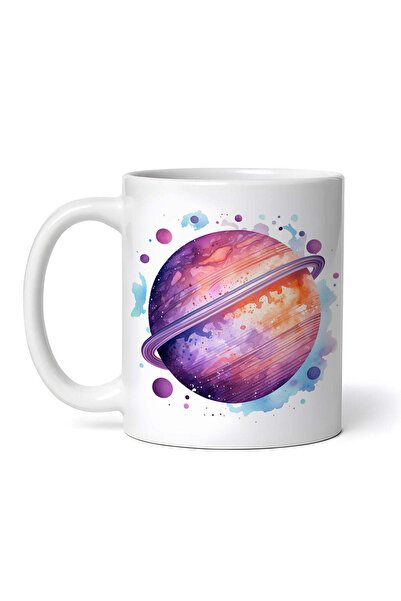 OEM Cană albă personalizată, Planetă în univers, INOVATIX®. 330ml