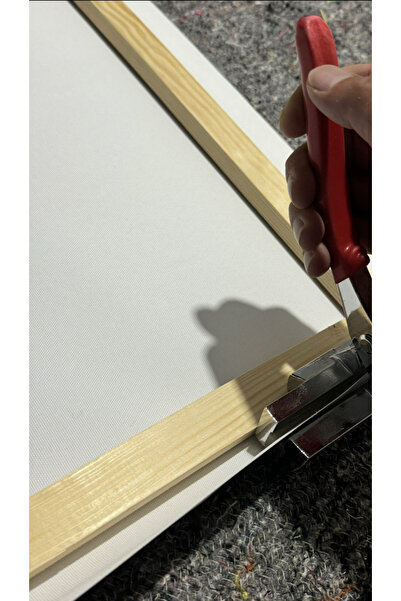 Şehzat Tekli Yatay Soyut Yağlı Boya Görünümlü Dekoratif Kanvas Duvar Tablosu