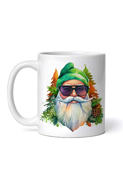 OEM Cană albă personalizată, Moș Crăciun la munte, INOVATIX®. 330ml