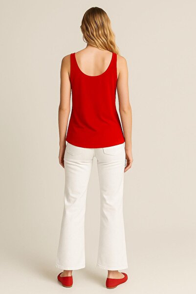 COTENCONCEPT 2 Pieces A-Line Comfortable Fit Basic Thick Strap Undershirt T-Shirt