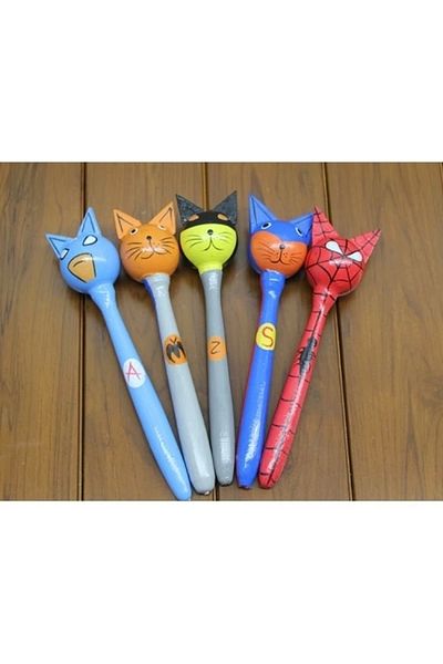 PRATİKOBA Wooden 5-Piece Maracas Set Model 1