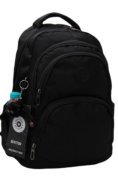 Harmela 34600 Water Resistant Casual School Backpack Unisex School Bag Black