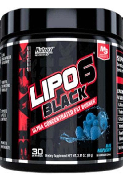 Nutrex Research Lipo 6 Black Ultra Concentrated Blue Raspberry powder 90 GM