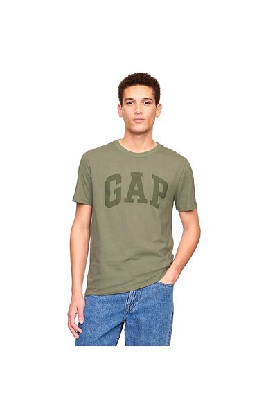 GAP Ανδρικό μπλουζάκι V-everyday Soft Basic Logo Green 856659018
